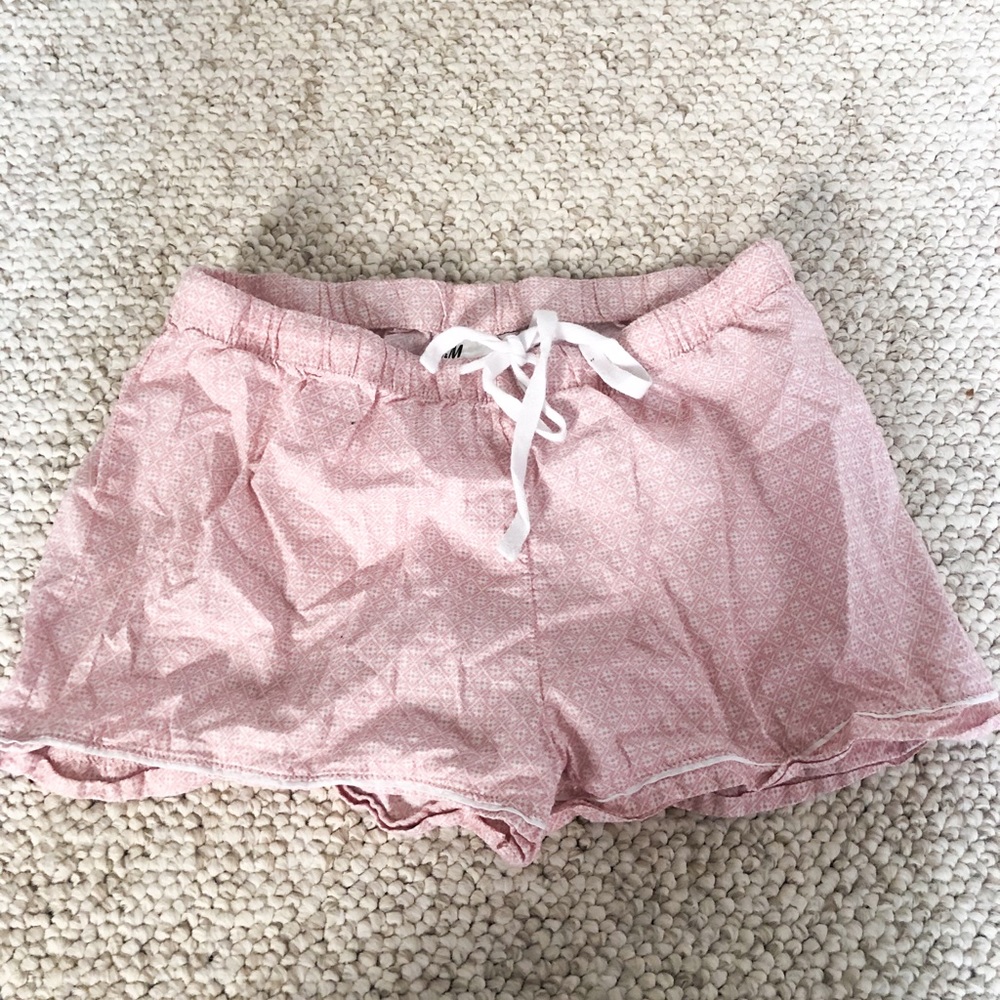 Pink h&m pj shorts